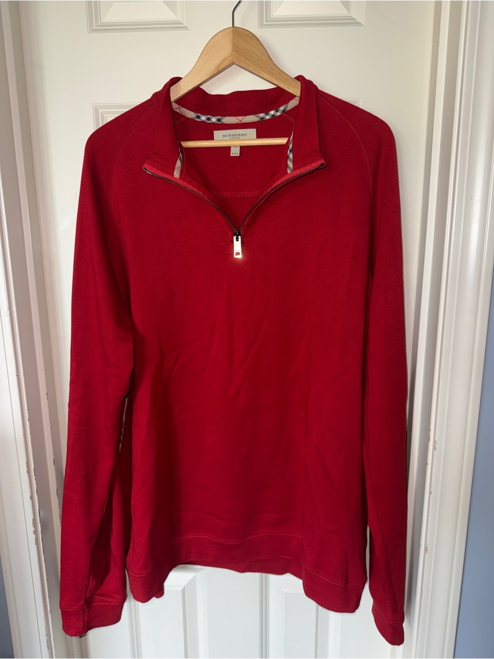 Burberry London Men's XXL 100% cotton quarter zip
